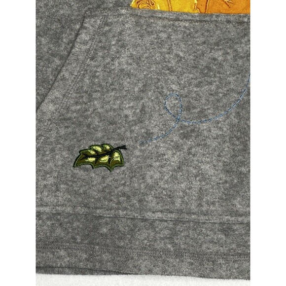 Vintage Looney Tunes Tweety Embroidered Fall Gray Hoodie Quarter Zip Size XL - Picture 5 of 7